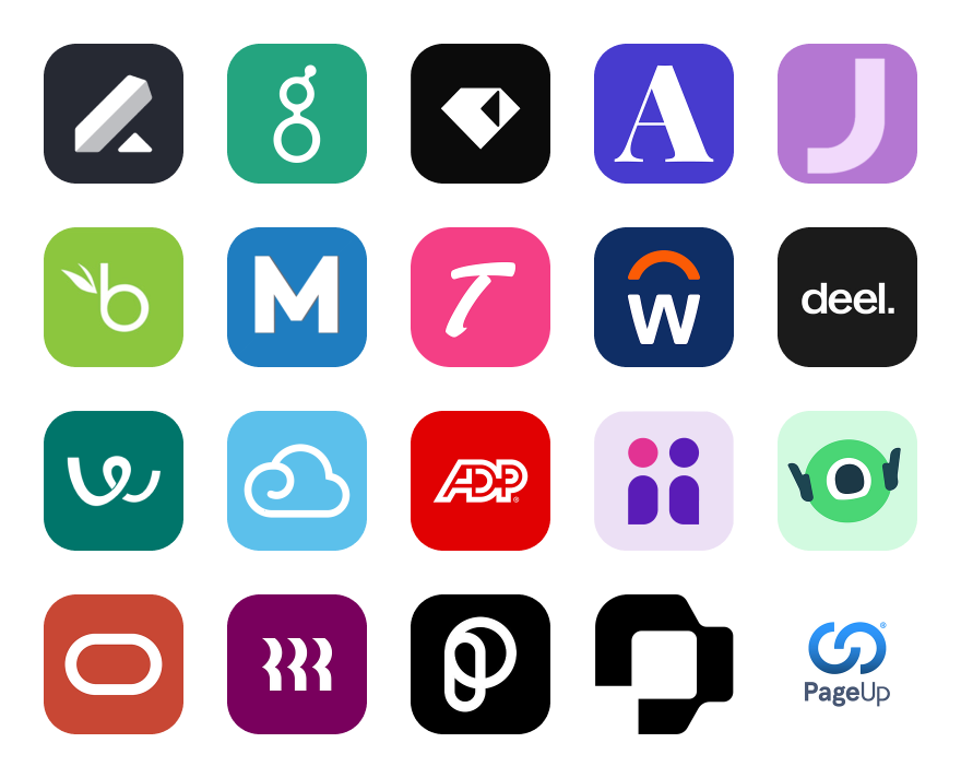 The marks of twenty applicant tracking systems and job boards Slash Trace scrapes